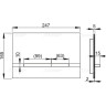 Кнопка управления ALCAPLAST FLAT STRIPE-INOX металл, матовый